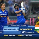 Australia Women vs India Women – Full Scorecard