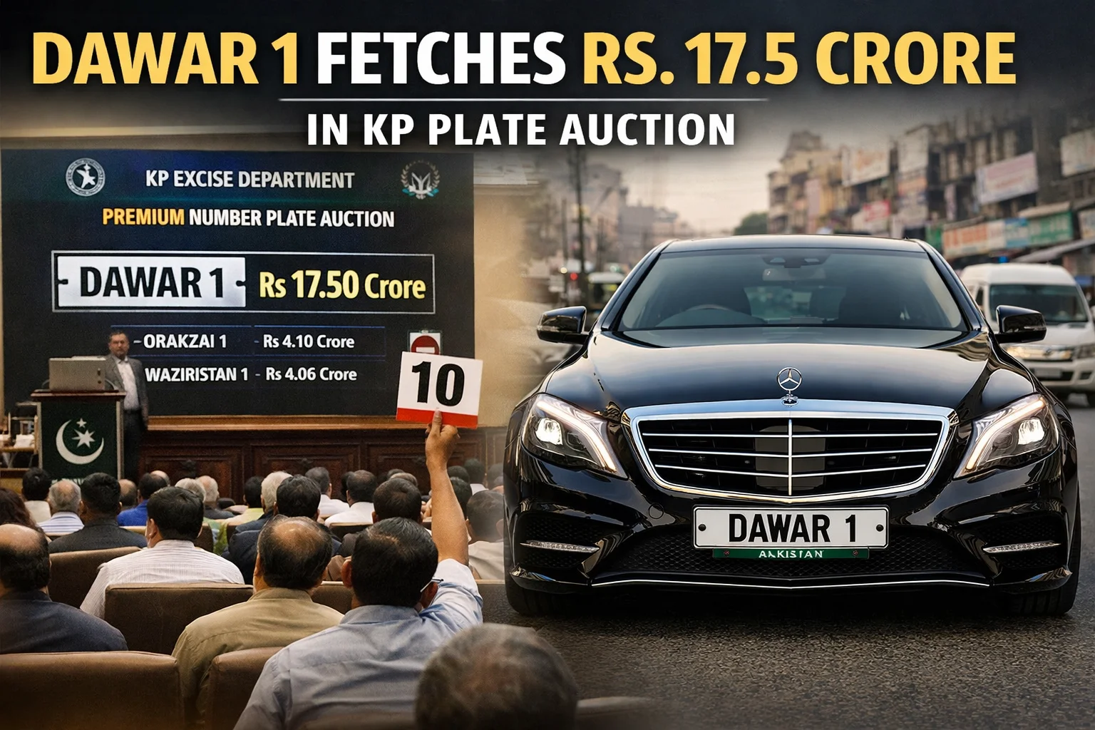 Dawar 1 Fetches Rs. 17.5 Crore in KP Plate Auction