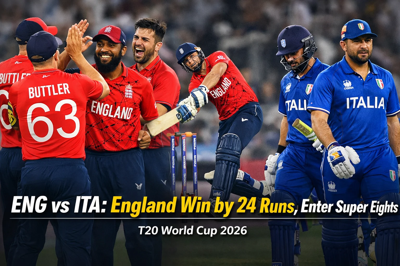 ENG vs ITA England Win by 24 Runs