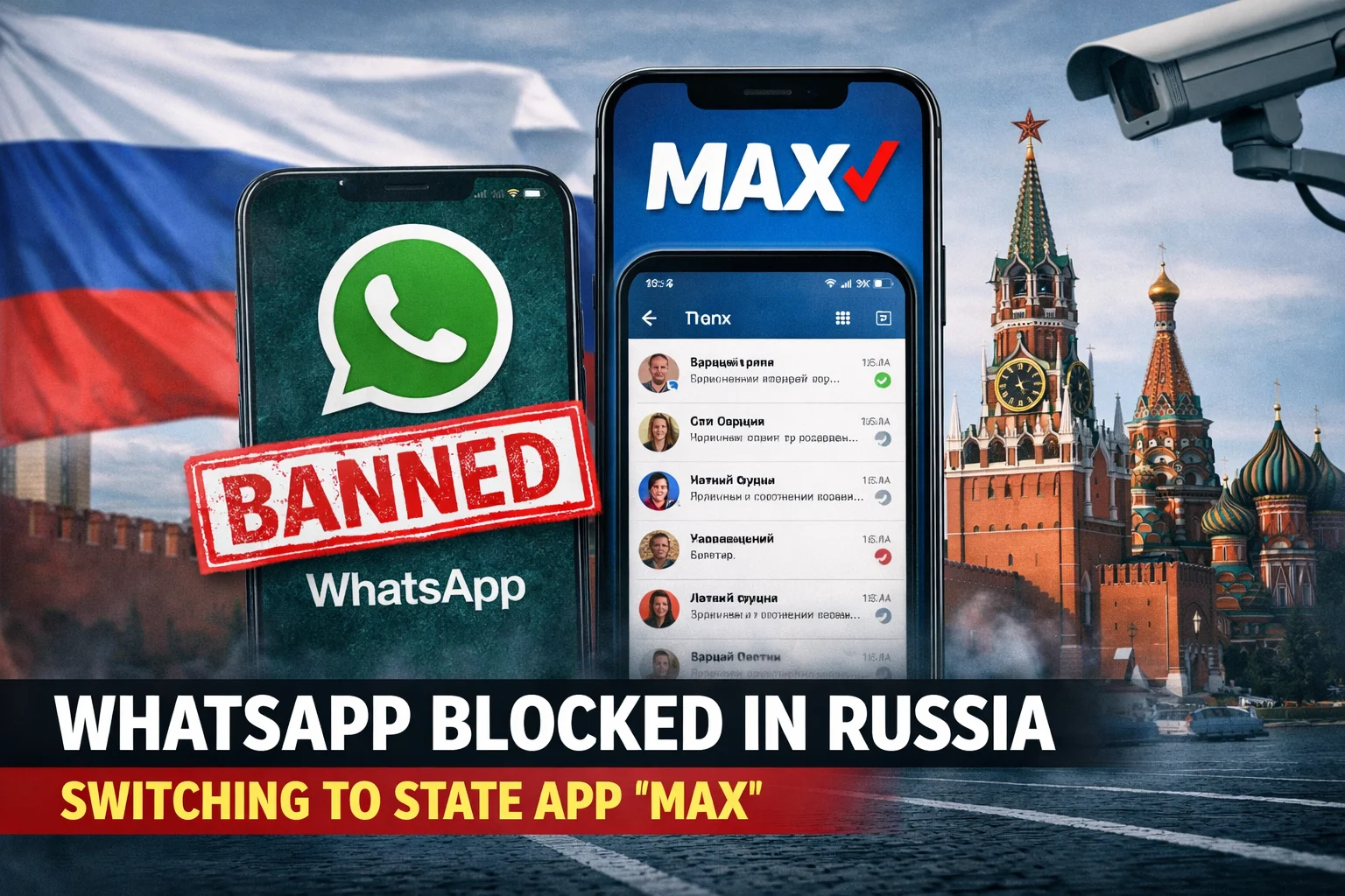 Russia Blocks WhatsApp, Urges 100 Million Users to Switch to State App Max
