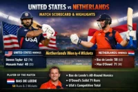 USA vs Netherlands Scorecard & Highlights